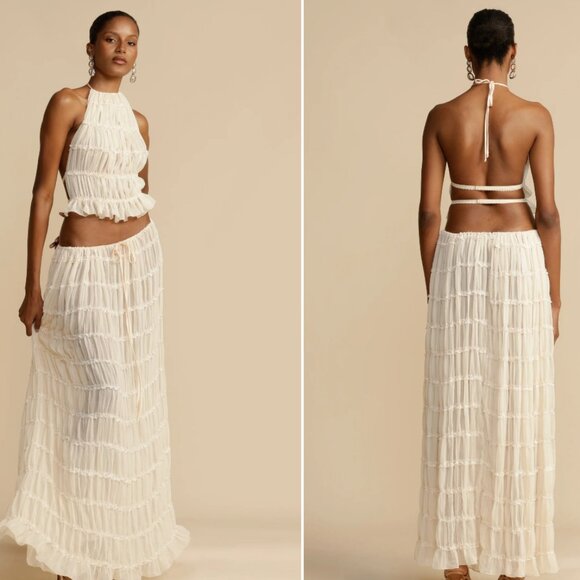 arcina ori Dresses & Skirts - Arcina Ori White Juliette Halter and Skirt NWOT